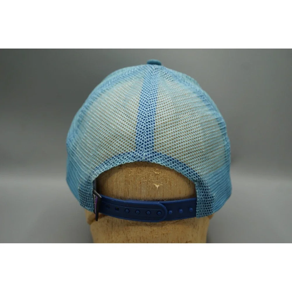 Patagonia Trucker Hat Teal Blue Mesh Snapback Organic Cotton Logo Cap